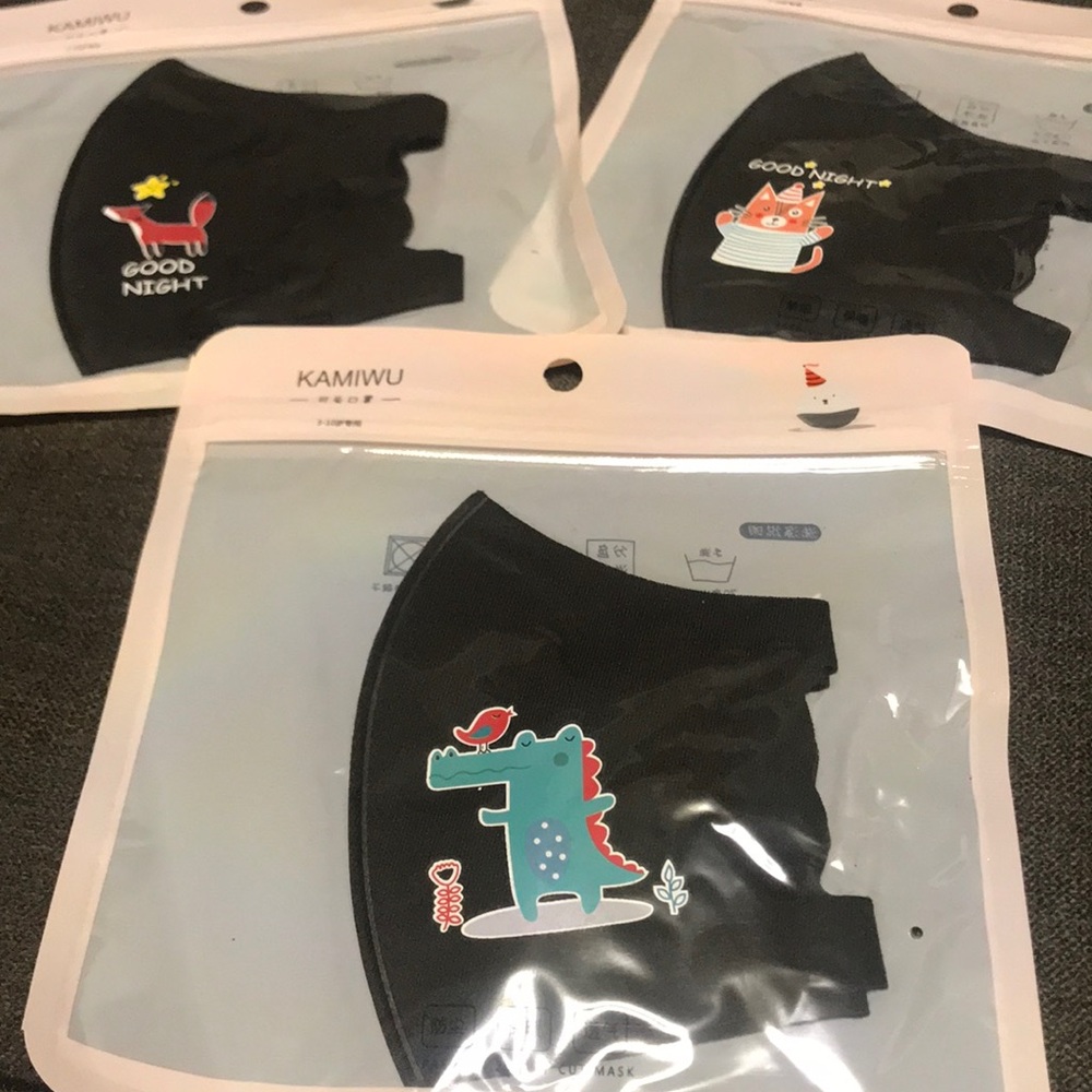 3 x Children face masks